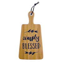 Simply Blessed Bamboo Wood Serving Board, 11.8"