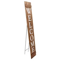 62in. Wood Brown Welcome Sign