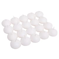 20-Pack White Unscented Overdip Floating Candles