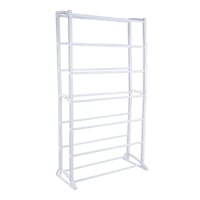 21-Pair Standing Shoe Rack, White