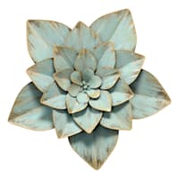 Blue Metal Flower Wall Art, 7"