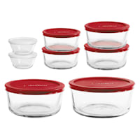 Anchor Hocking 16-Piece Snug Fit Food Storage Set