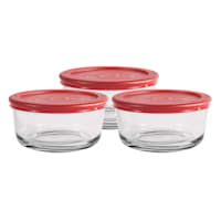 Anchor Hocking 6-Piece Snug Fit 2-Cup Food Storage Set
