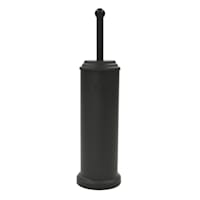 Ridged Matte Black Metal Toilet Bowl Brush