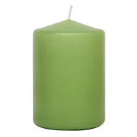 Green Unscented Overdip Pillar Candle, 3x4