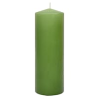 Green Unscented Overdip Pillar Candle, 3x8