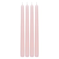 4-Pack Light Pink Unscented Overdip Taper Candles, 10"