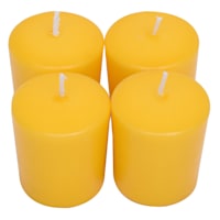 4-Pack Unscented Overdip Votive Candles, Yellow