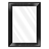 Janice Black Rectangle Wall Mirror, 31x43