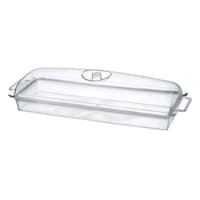 at Home Lillian Table Settings Clear Rectangle Acrylic Tray with Dome Lid