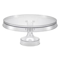 Lillian Table Settings Clear Plastic Cake Stand, 10.5"