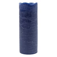 Honeybloom Dark Blue Wax LED Pillar Candle with 6 Hour Timer, 3x8