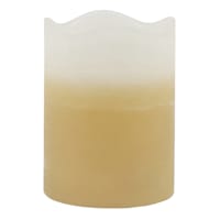 Honeybloom Brown Ombre Wax LED Pillar Candle with 6 Hour Timer, 3x4