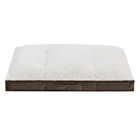 Brown Brushed Faux Fur Pet Bed, 27x36