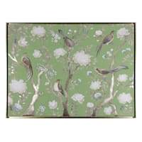 Grace Mitchell Jade Garden Birds & Flowers Framed Canvas, 46x21