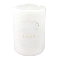 Line Dried Linen Scented Pillar Candle, 3x4