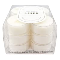 12-Pack Line Dried Linen Scented Tealight Candles