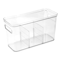 Divided Clear Crisp Bin, 6x14