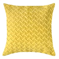 Providence Yellow Basketweave Throw Pillow, 18"