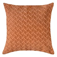 Providence Spice Orange Basketweave Throw Pillow, 18"