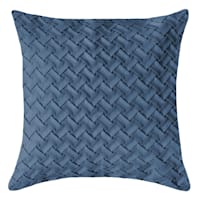 Providence Indigo Basketweave Throw Pillow, 18"