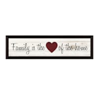 Family Is the Heart of The Home Wall Sign, 8x30