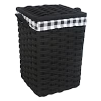Floor Standing Laundry Hamper with Printed Buffalo Check Liner, Medium