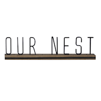 Honeybloom Our Nest Metal Sign, 24x6