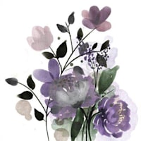 Purple Wildflowers Canvas Wall Art, 12"