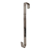 Silver Hammered Metal Over the Door Wreath Hanger, 15"