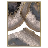 Neutral Agates II Framed Embellished Canvas Wall Art, 31x41