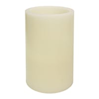 Ivory LED Flameless Pillar Candle, 4x6