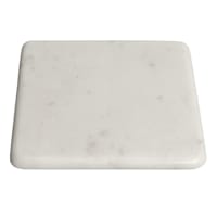 White Marbled Square Serving Board