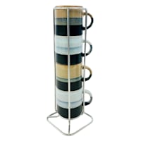 Stacked Espresso Mugs, 3oz