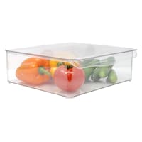 Fruit & Vegetable Fridge Organizer Bin with Lid, 11.8"