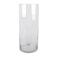 Clear Glass Cylinder Vase, 12"