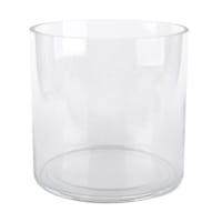 Clear Glass Cylinder Vase, 6"