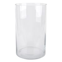 Clear Glass Cylinder Vase, 10"