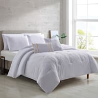 7-Piece Dabi White Comforter Set, King