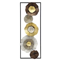Metal Flower Wall Art, 13x35