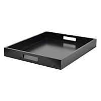 Black Wooden Decorative Tray, 14x10