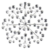 Silver Metal Starburst Wall Art, 16"
