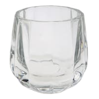 Clear Pressed Glass Tealight Candle Holder, 3"