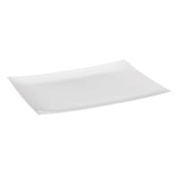 Lillian Table Settings 10-Count Pearl White Rectangle Plastic Plate, 11.75"