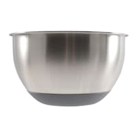 Stainless Steel Mixing Bowl with Grey Non-Skid Base, 3qt