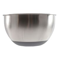 Stainless Steel Mixing Bowl with Grey Non-Skid Base, 5qt