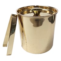 Hammered Gold Metal Ice Bucket