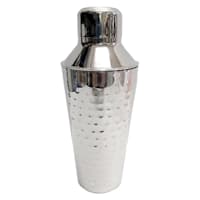 Hammered Silver Metal Cocktail Shaker