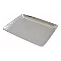 Silver Aluminum Hammered Tray, 6x5