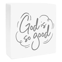 God Is So Good Ceramic Block Sign, 6"